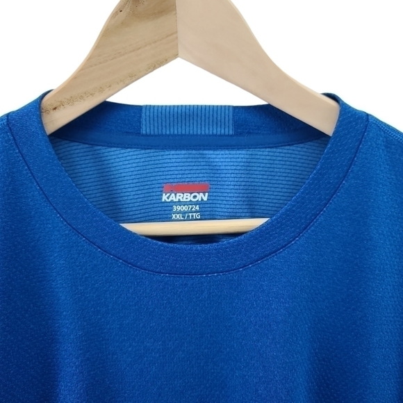 KARBON Men's Athletic Short Sleeve Tee T-Shirt Gym Wear Running Moisture Wicking - Picture 3 of 7